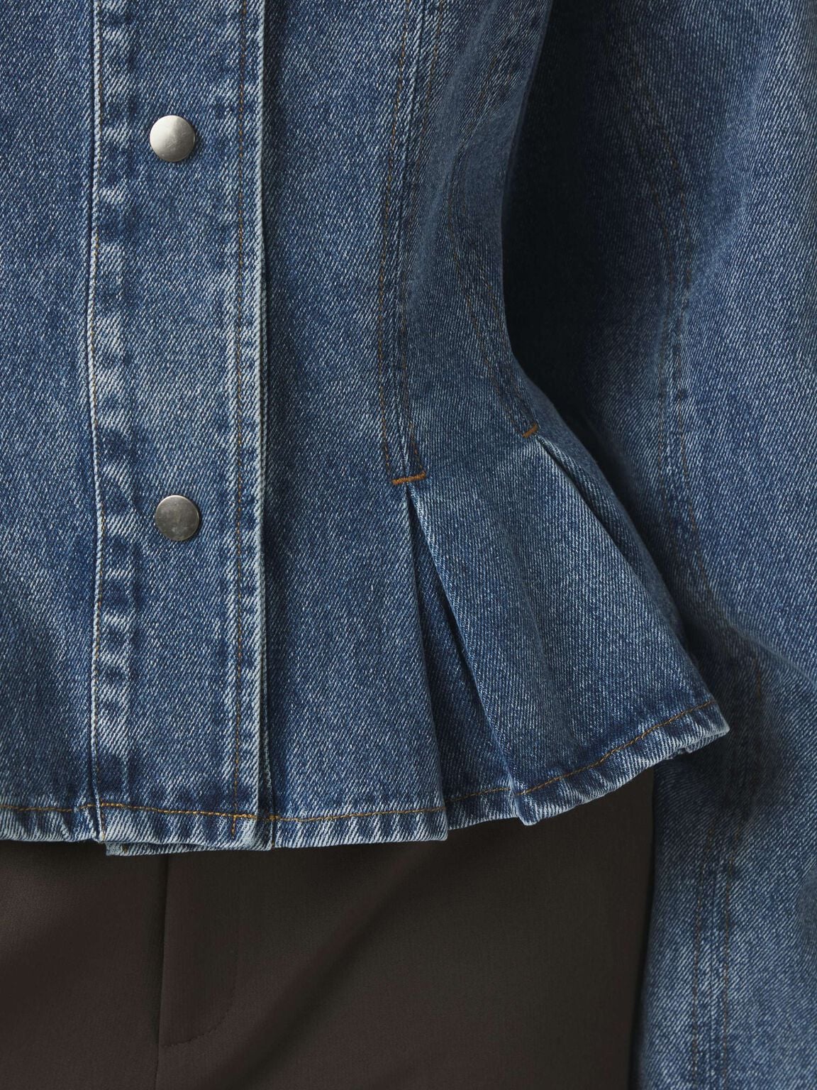 RIVORA DENIM PEPLUM JACKET