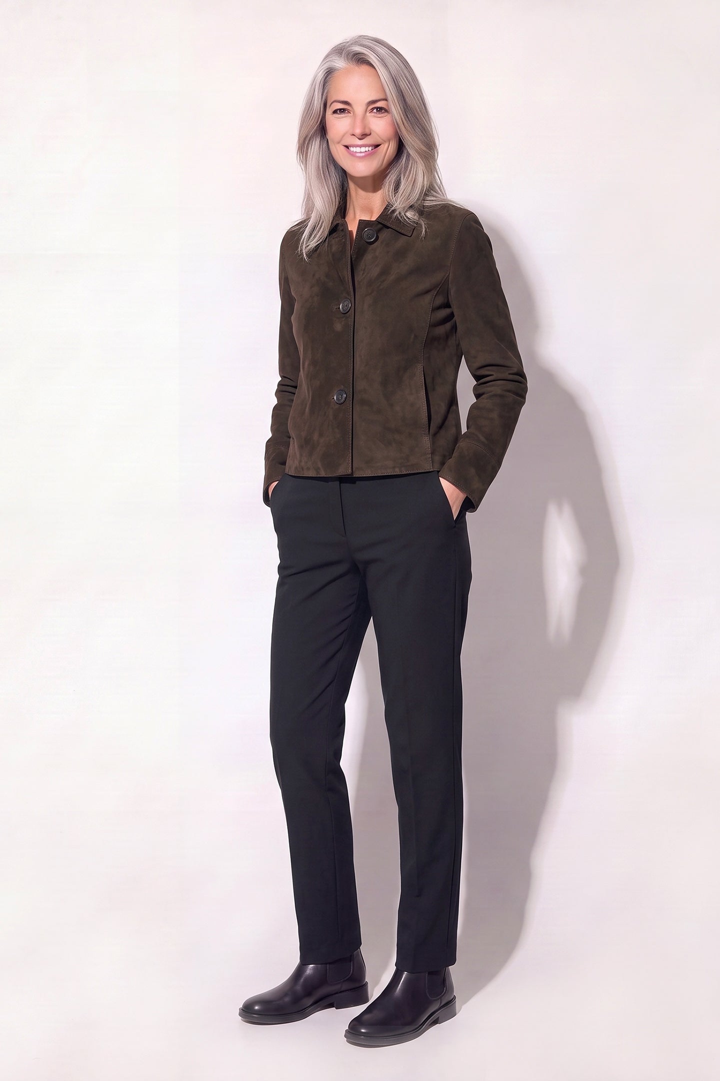 House of Saki Thea Jacket 19900 DARK BROWN