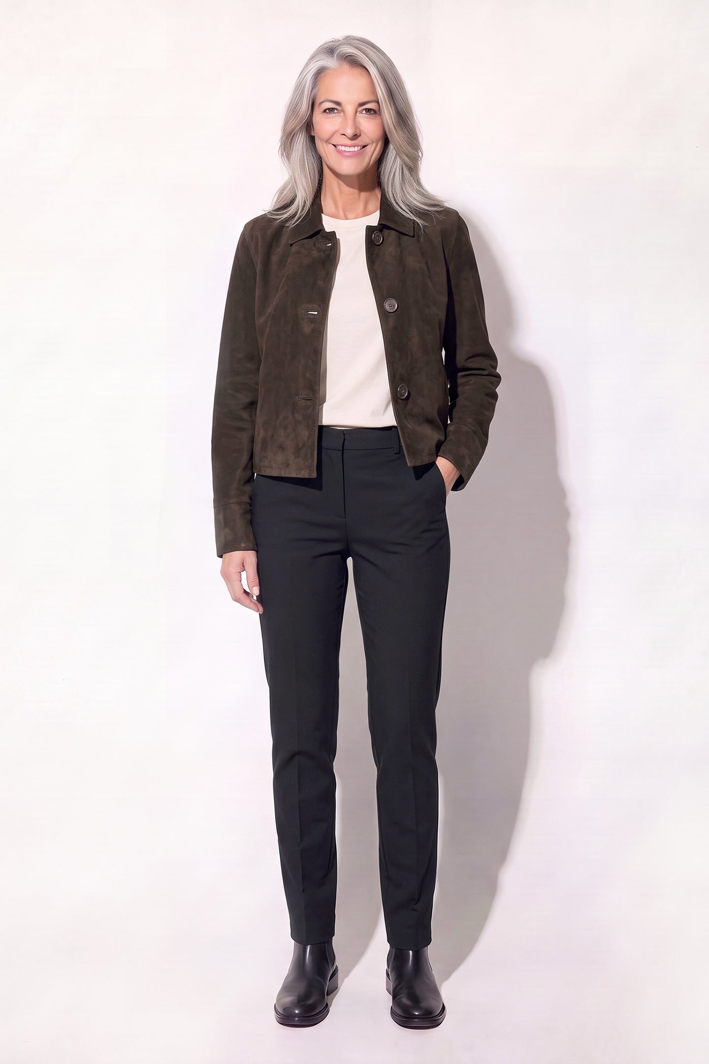 House of Saki Thea Jacket 19900 DARK BROWN