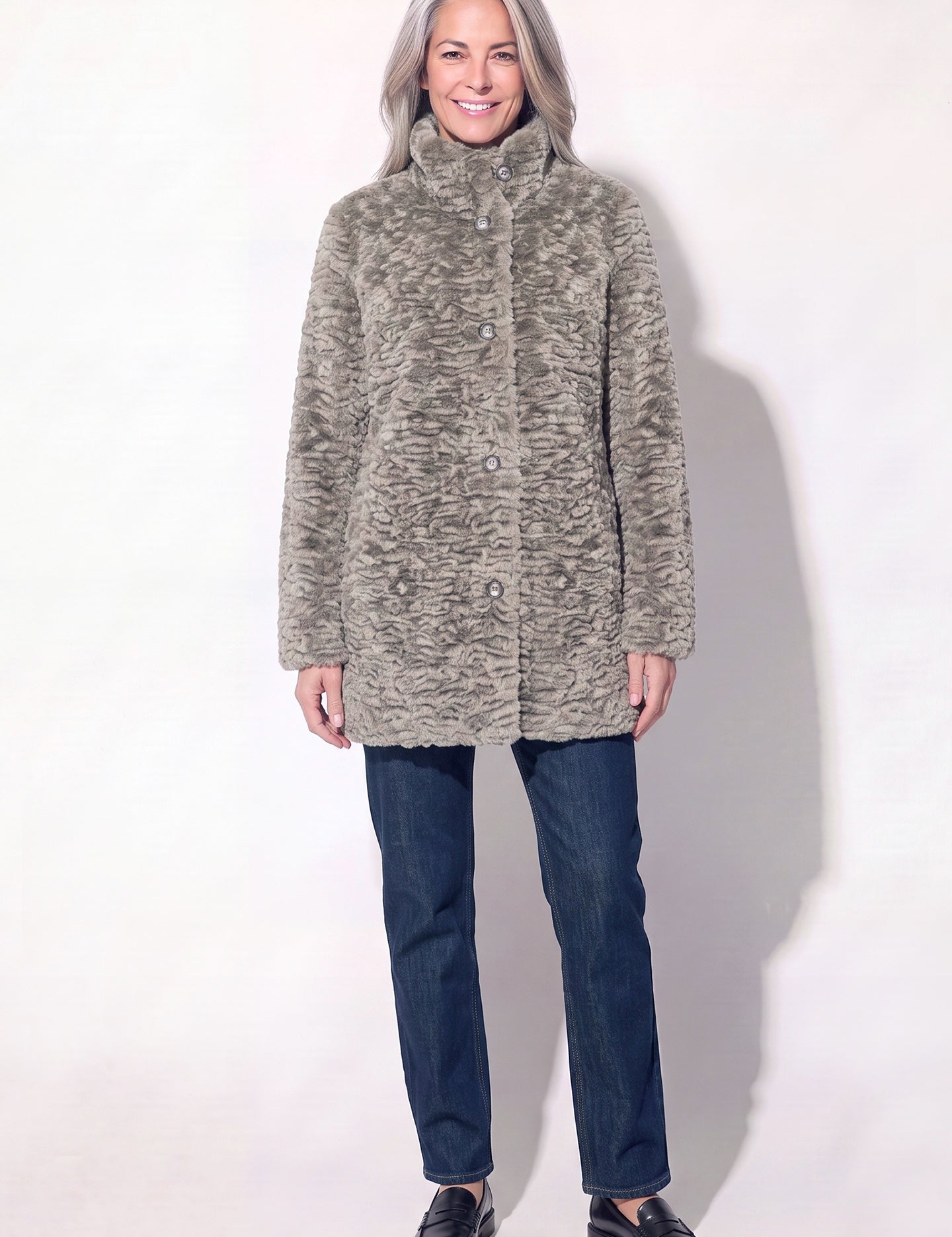 House of Saki Marcy Coat 10900 IVORY