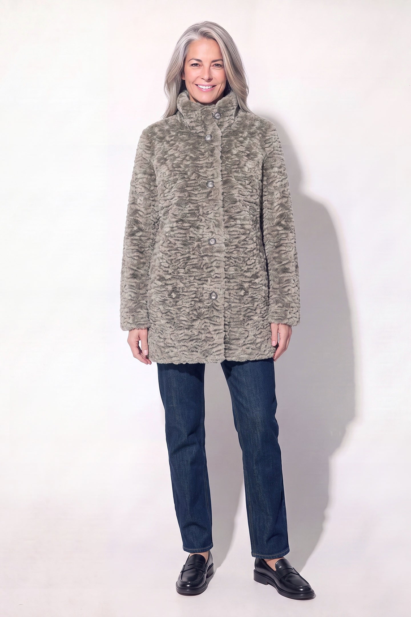 House of Saki Marcy Coat 10900 IVORY