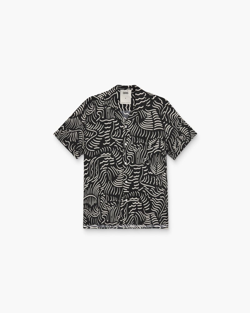 Tar Lorenzo Viscose Shirt – 09 BLACK/OFF WHITE