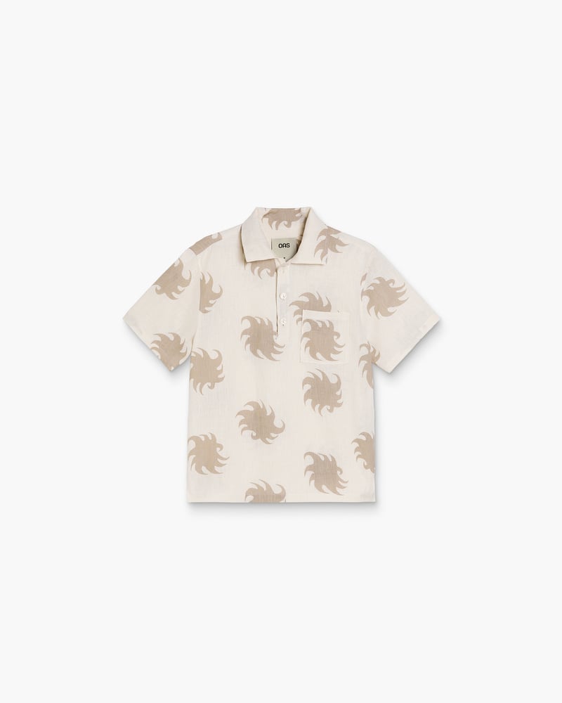 Hazel Ember Girona Linen Shirt – 02 BEIGE/MULTI