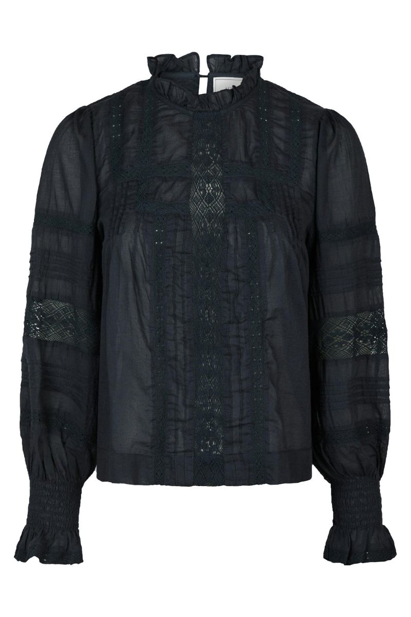 Ebba S Voile Blouse - 141 NAVY