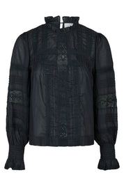 Ebba S Voile Blouse - 141 NAVY