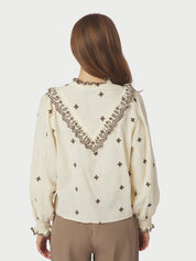 DEGAS BLOUSE 432 LIGHT YELLOW/BROWN