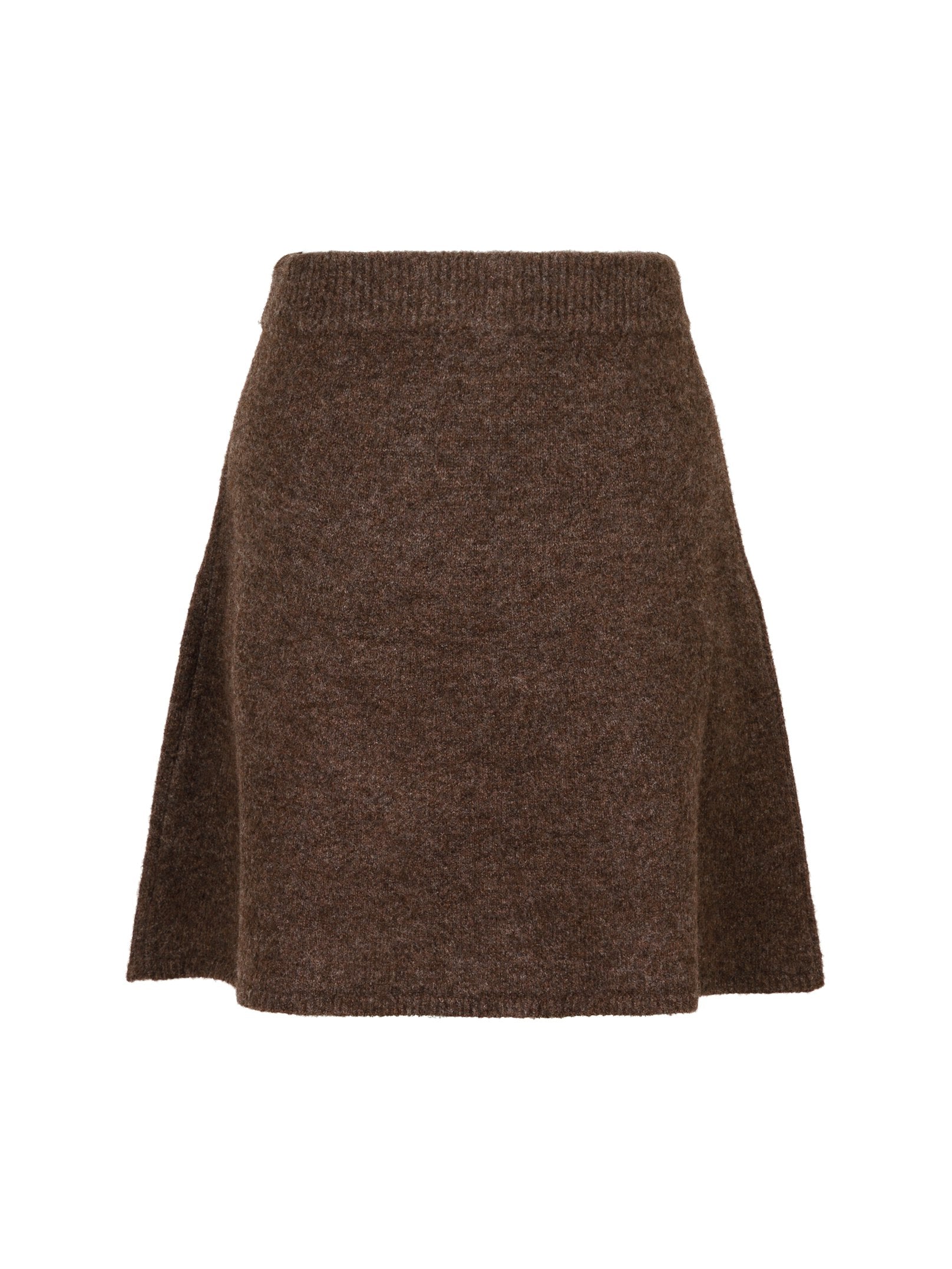 Gisa Knit Skirt – 205 BROWN MELANGE
