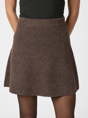 Gisa Knit Skirt – 205 BROWN MELANGE