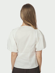 IRINA POPLIN BLOUSE 120 WHITE