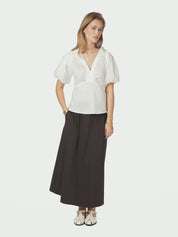IRINA POPLIN BLOUSE 120 WHITE