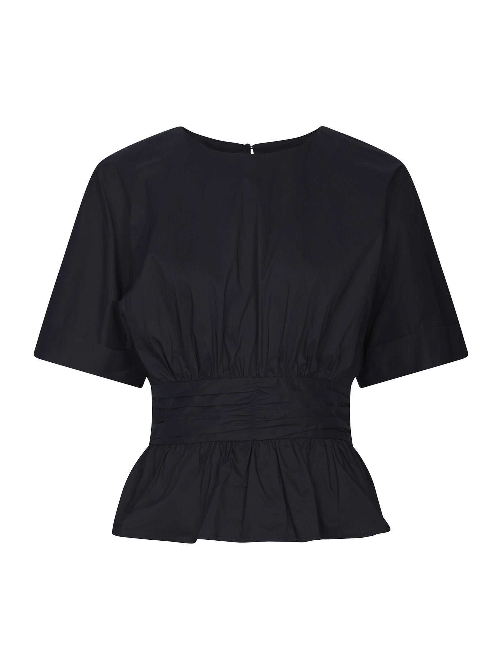 ANNEGRET POPLIN BLOUSE 141 NAVY