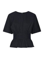 ANNEGRET POPLIN BLOUSE 141 NAVY
