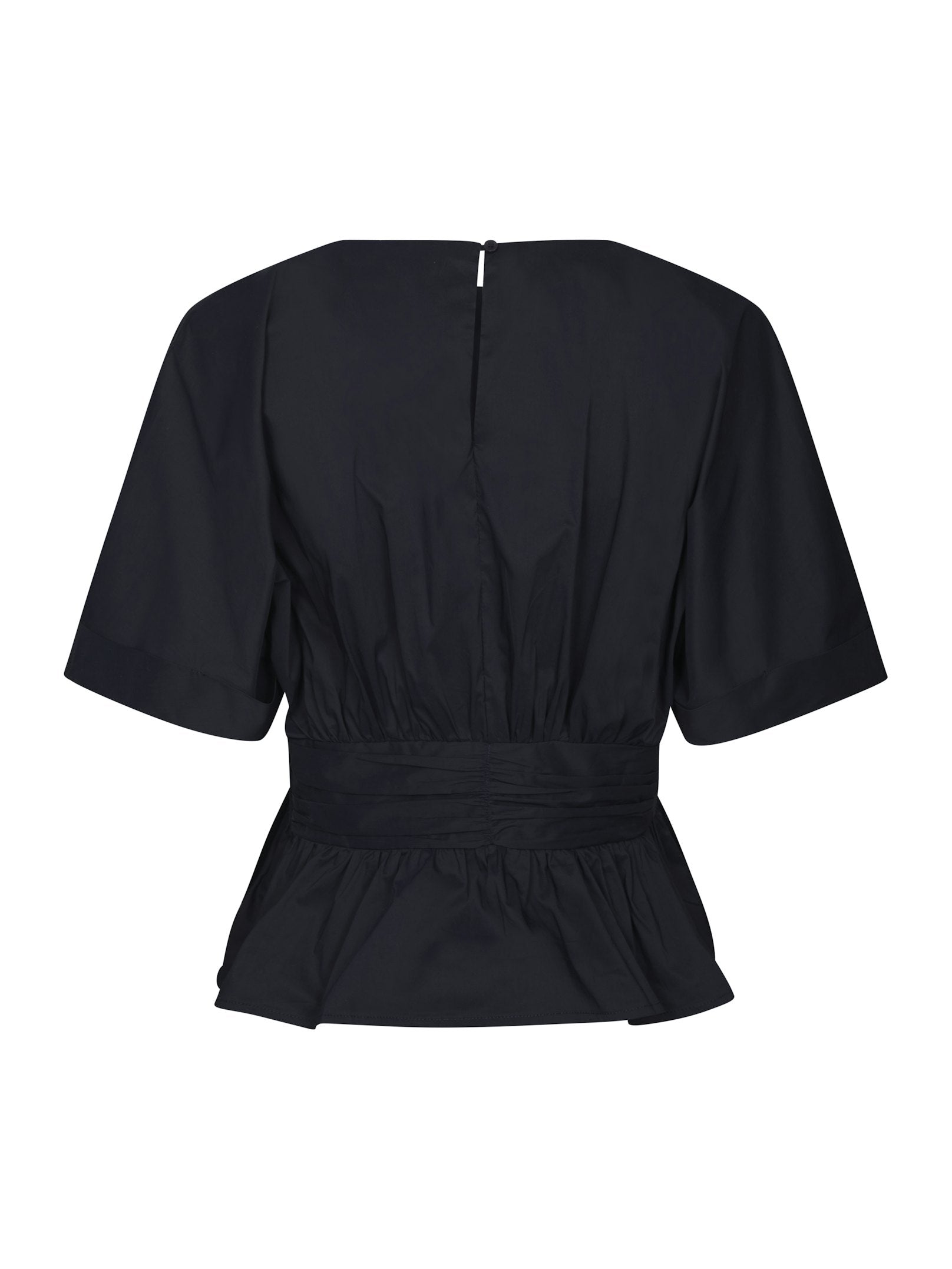 ANNEGRET POPLIN BLOUSE 141 NAVY