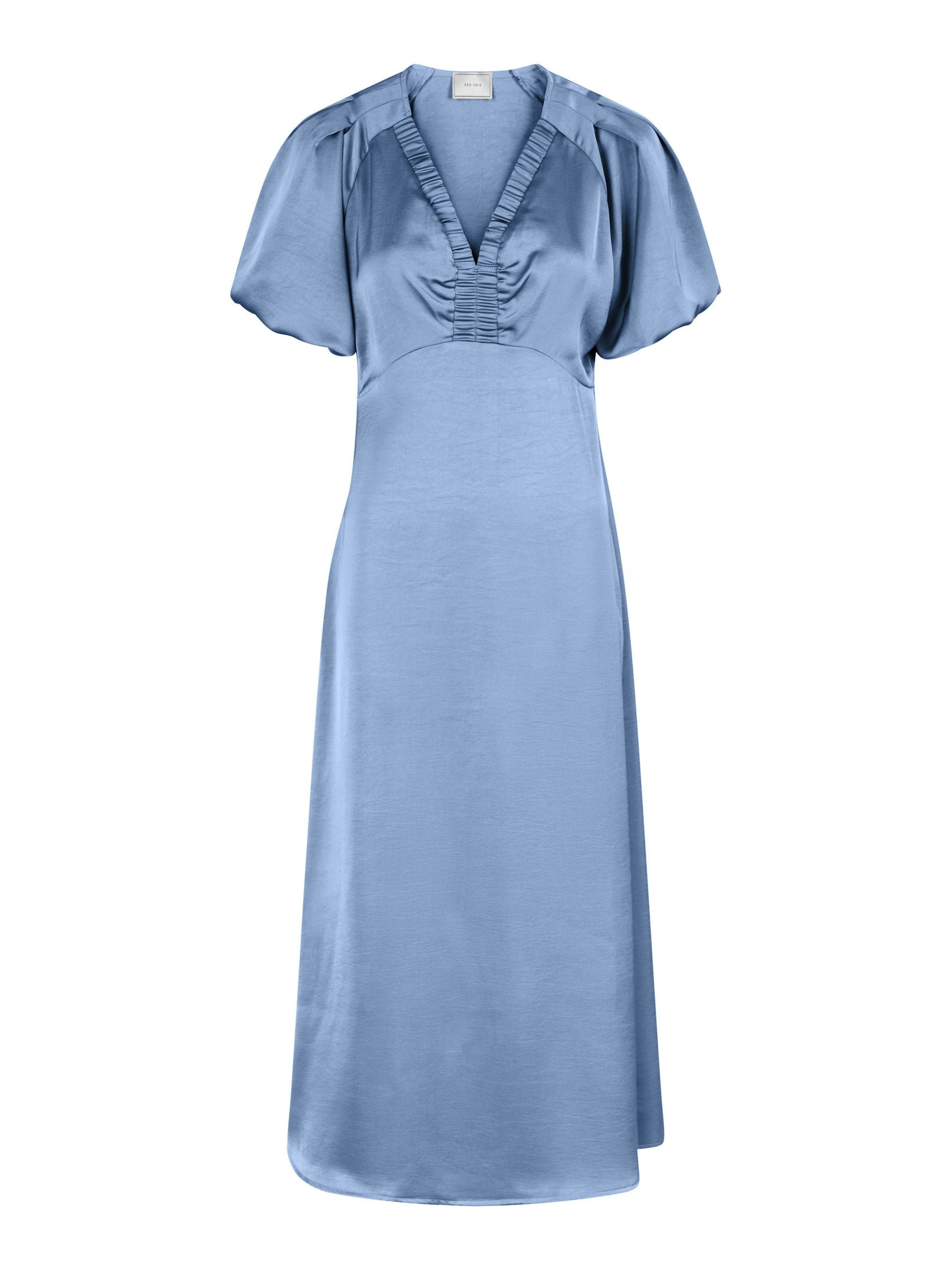Illana Heavy Sateen Dress – 407 SMOKE BLUE