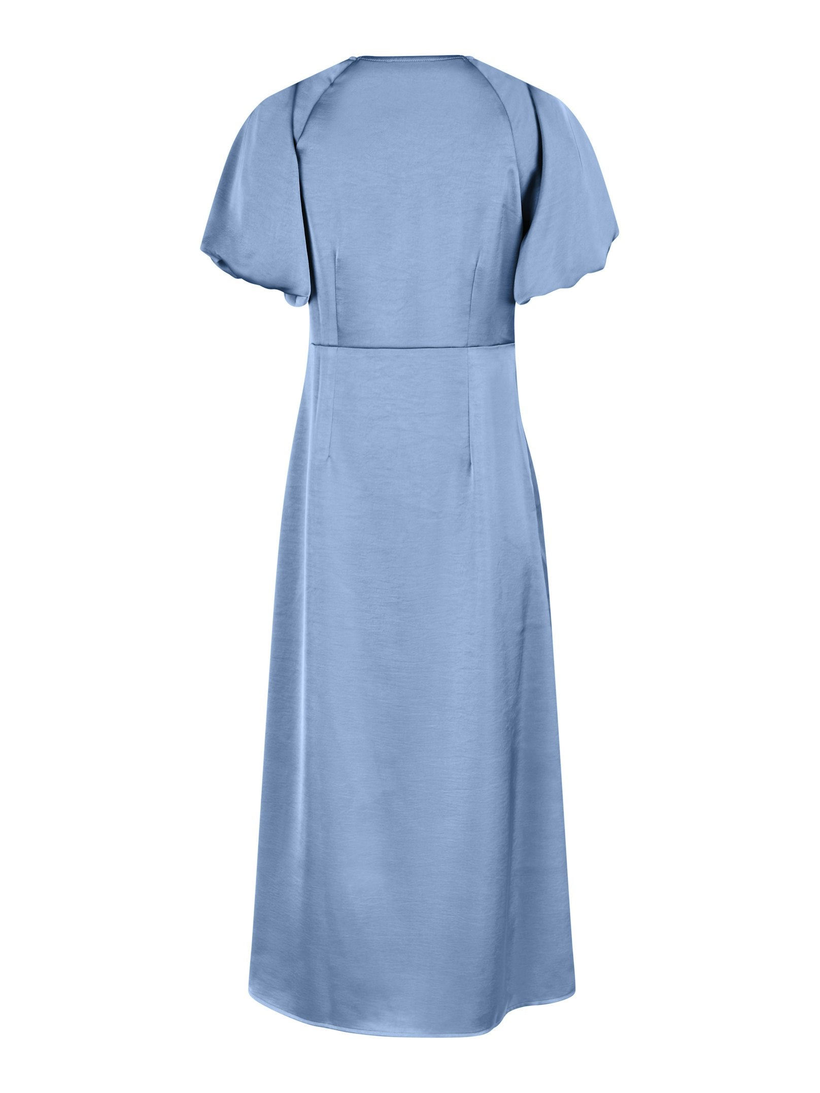 Illana Heavy Sateen Dress – 407 SMOKE BLUE