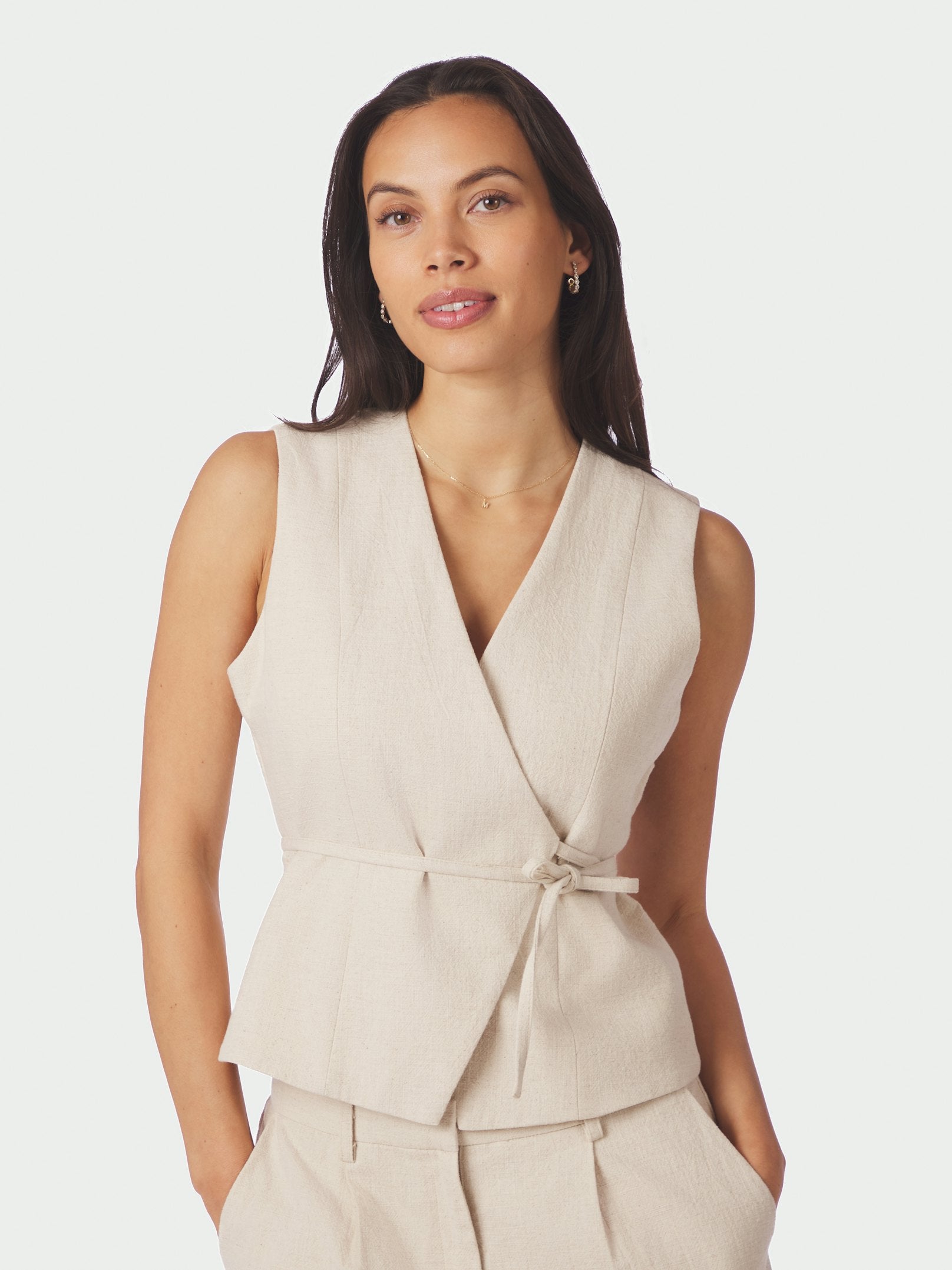 Samara Ramie Waistcoat – 815 NATURAL