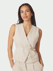 Samara Ramie Waistcoat – 815 NATURAL
