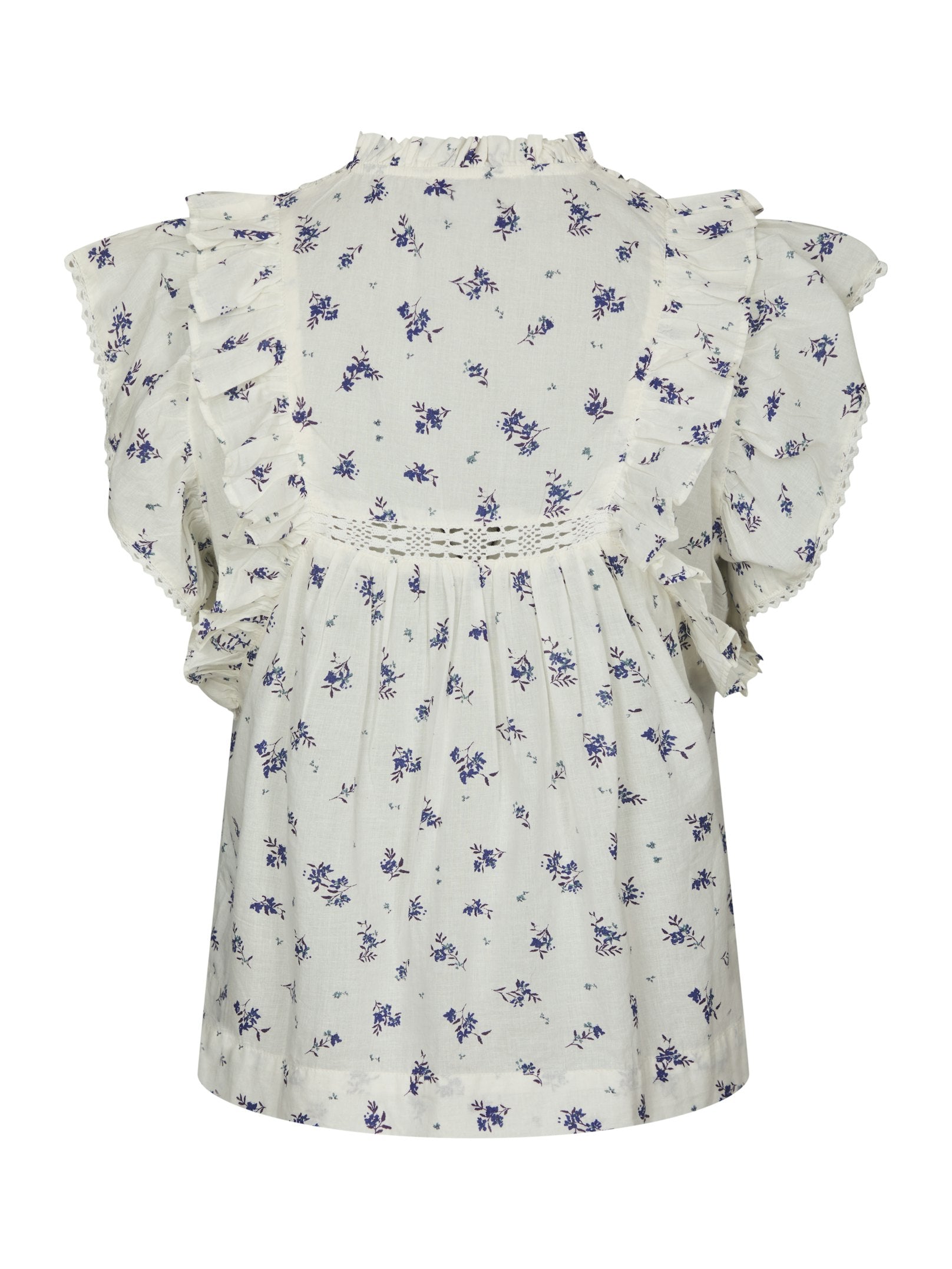 JAYLA SMALL BLOSSOM TOP 252 WHITE BLUE