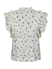 JAYLA SMALL BLOSSOM TOP 252 WHITE BLUE