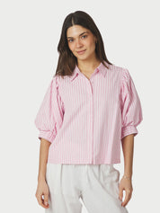 ETTA SOFT STRIPE STONE SHIRT 754 LIGHT PINK