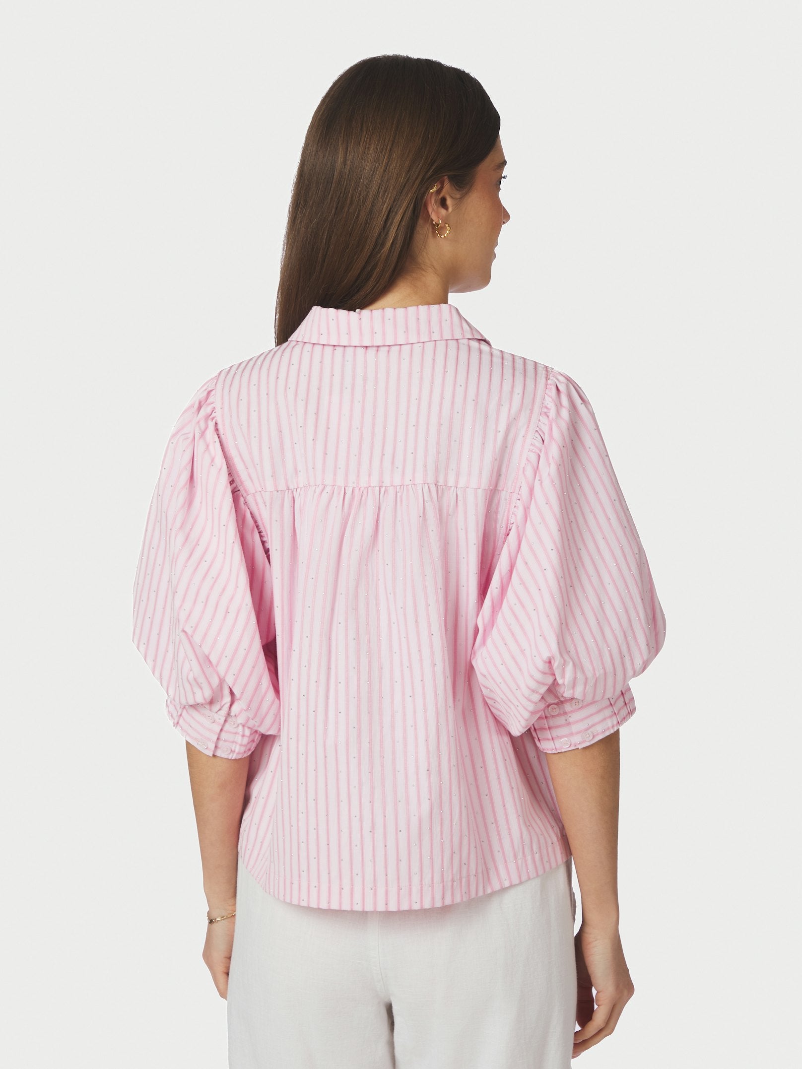 ETTA SOFT STRIPE STONE SHIRT 754 LIGHT PINK