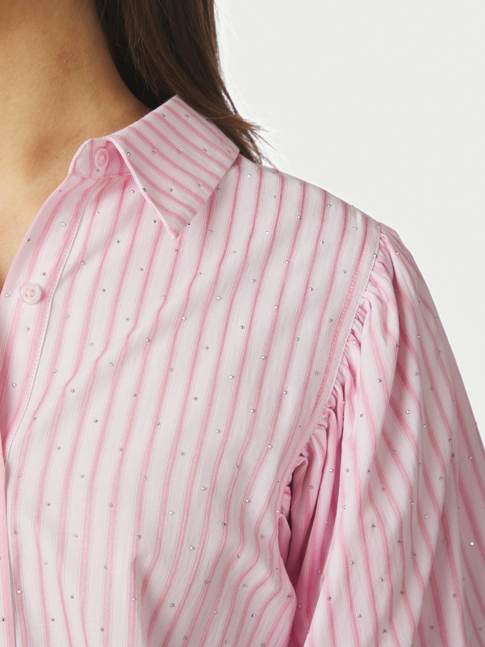 ETTA SOFT STRIPE STONE SHIRT 754 LIGHT PINK
