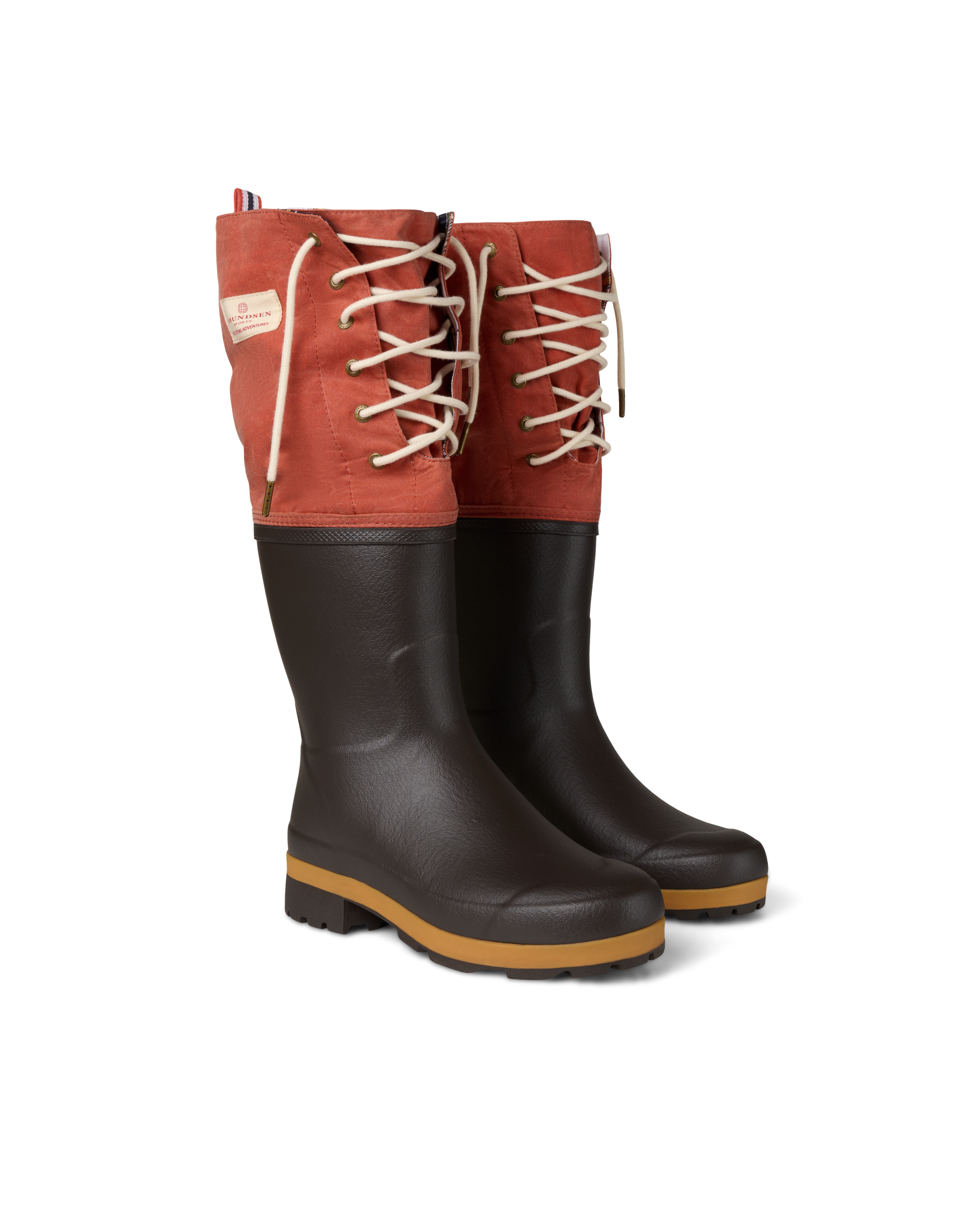 Amundsen Field Mucks Waxed Cotton Brown Terra Red