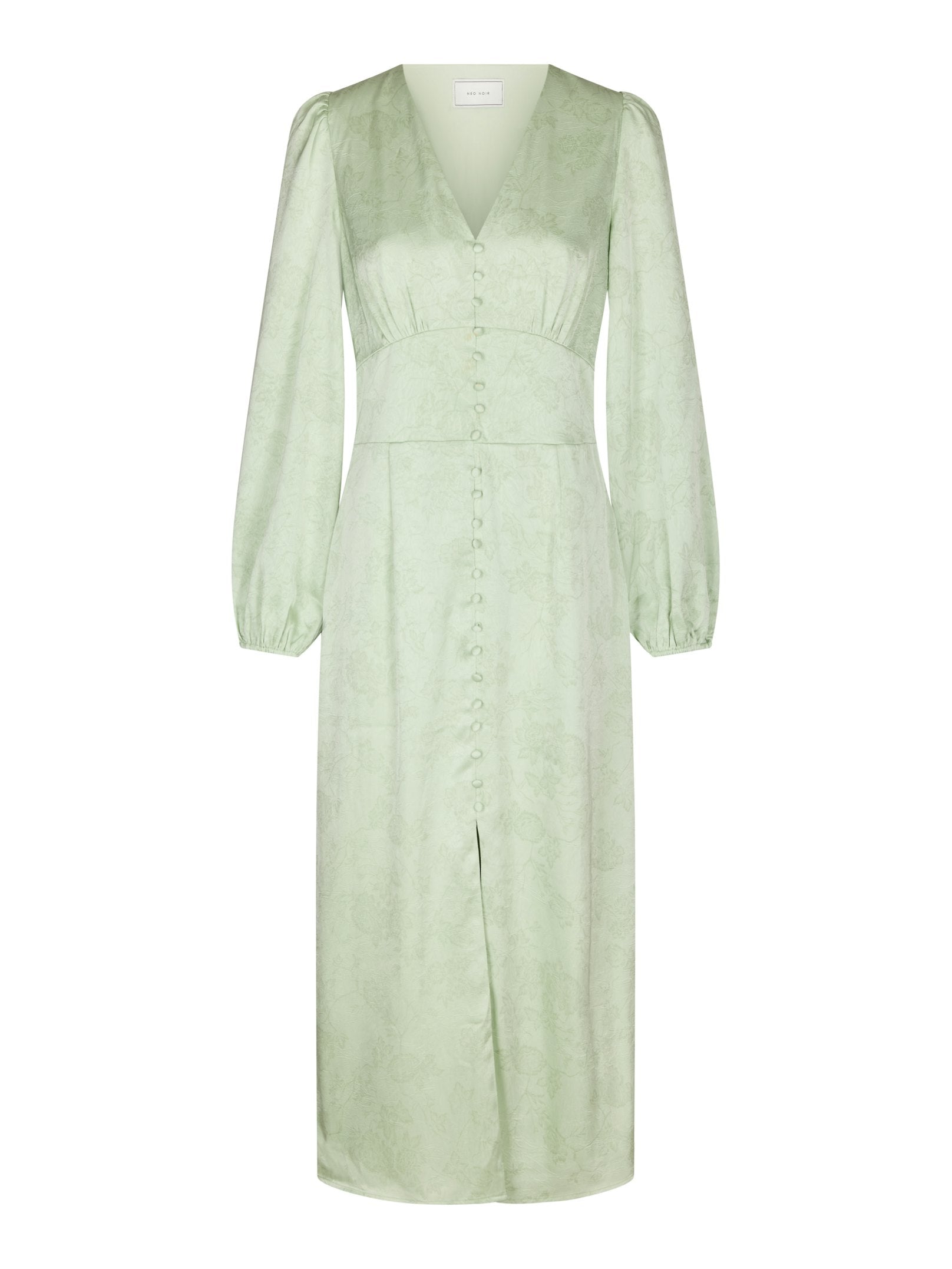 ALTO PATTERN SATEEN DRESS 154 LIGHT GREEN