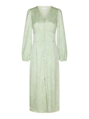 ALTO PATTERN SATEEN DRESS 154 LIGHT GREEN