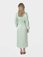 ALTO PATTERN SATEEN DRESS 154 LIGHT GREEN
