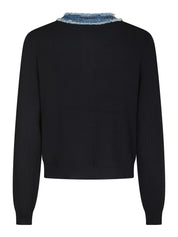 Zelma Knit Denim Cardigan – 141 NAVY