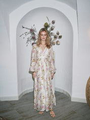 SILFI VINTAGE FLOWER DRESS 121 OFFWHITE