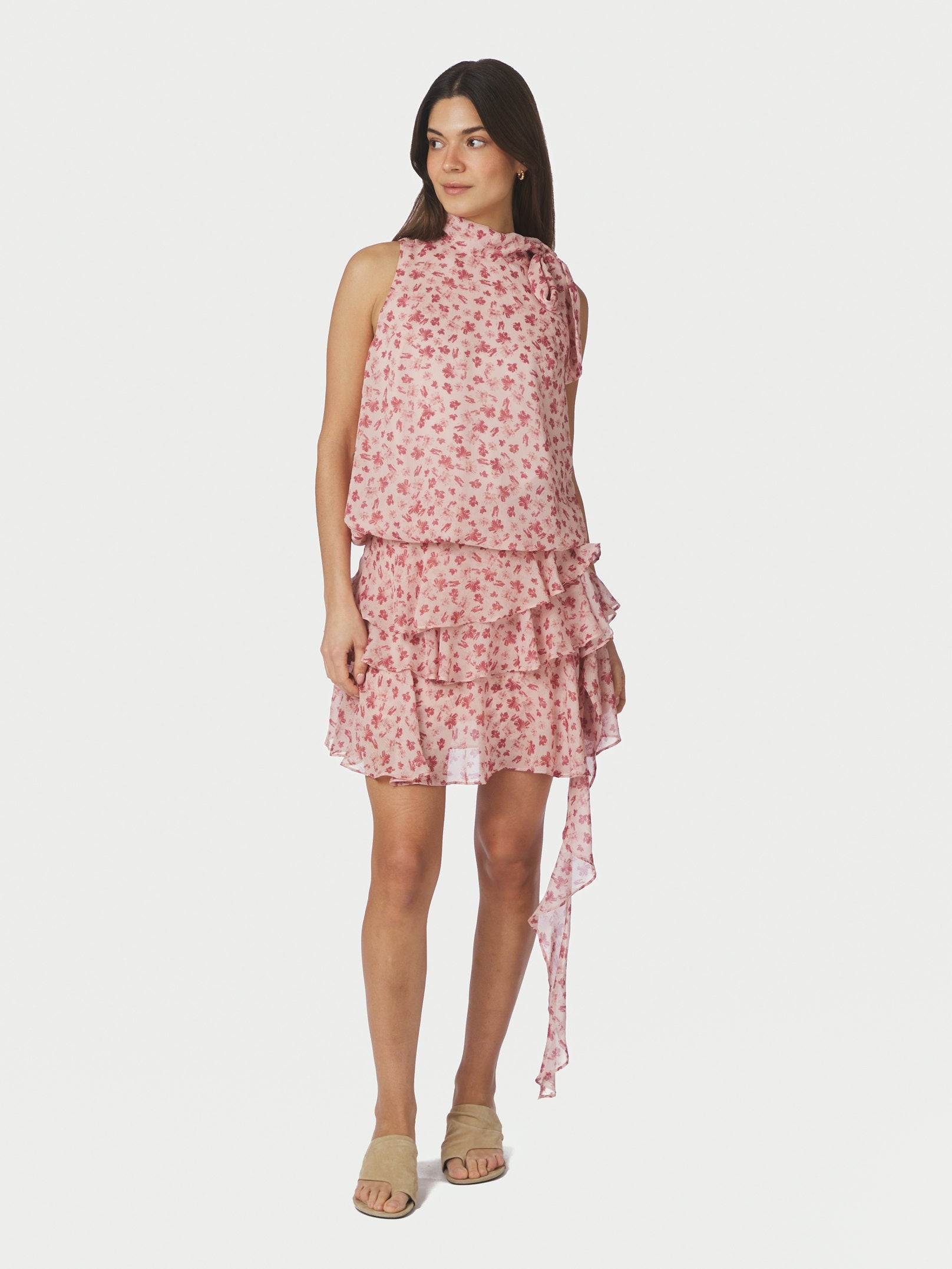 GINLA FLOWER SKIRT 630 DUSTY ROSE
