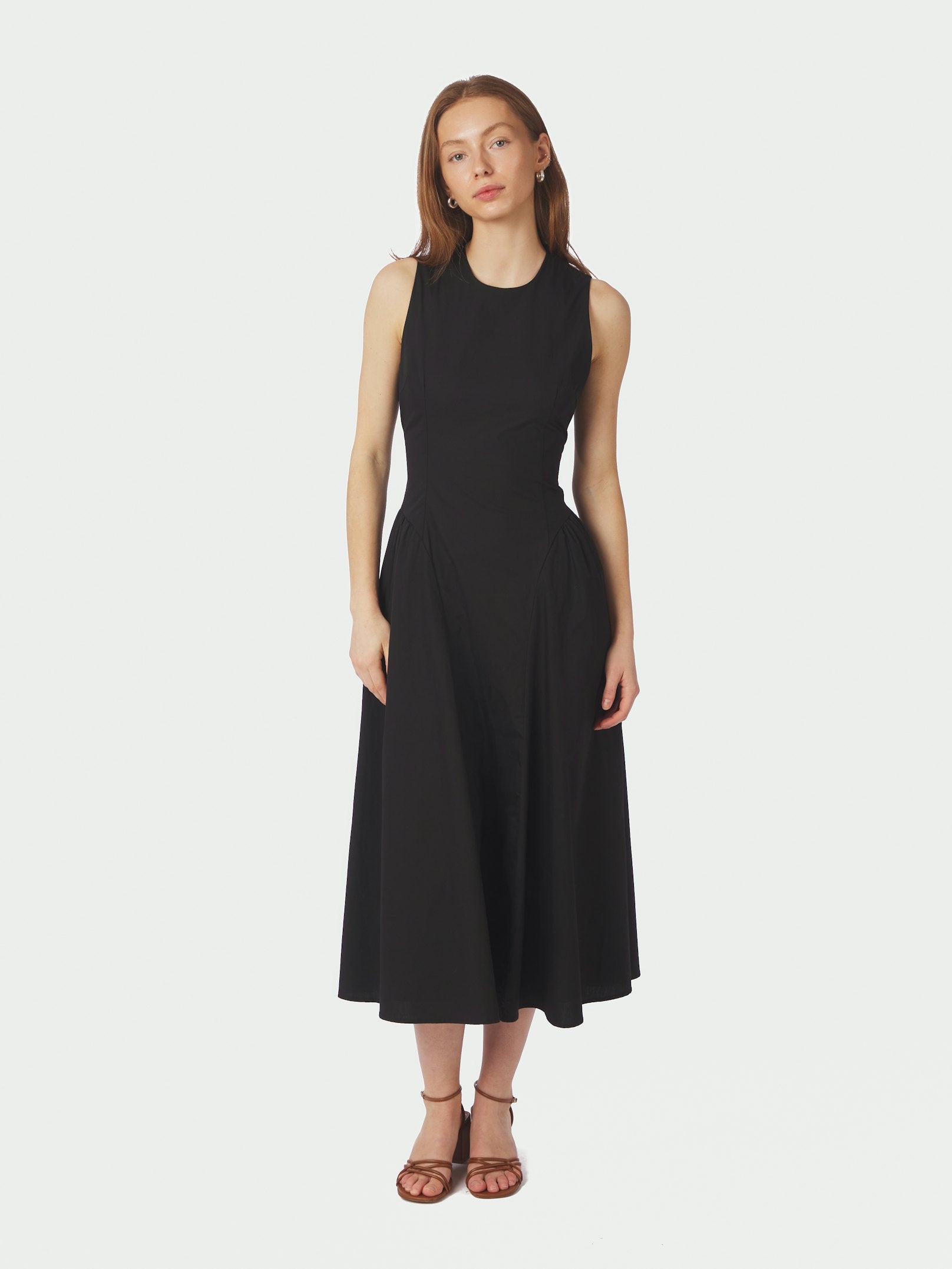 Zora Poplin Dress – 100 BLACK