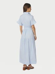 NELLIE SOFT STRIPE DRESS 145 LIGHT BLUE