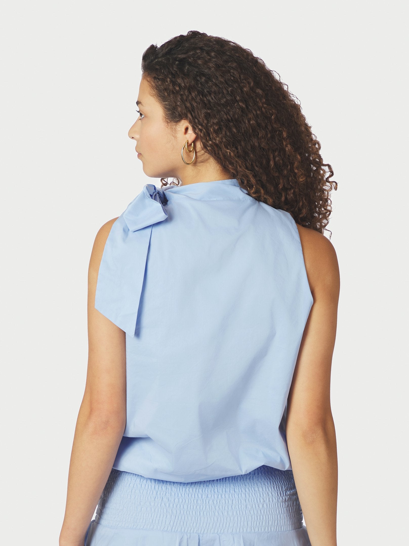 VEDA POPLIN TOP 145 LIGHT BLUE