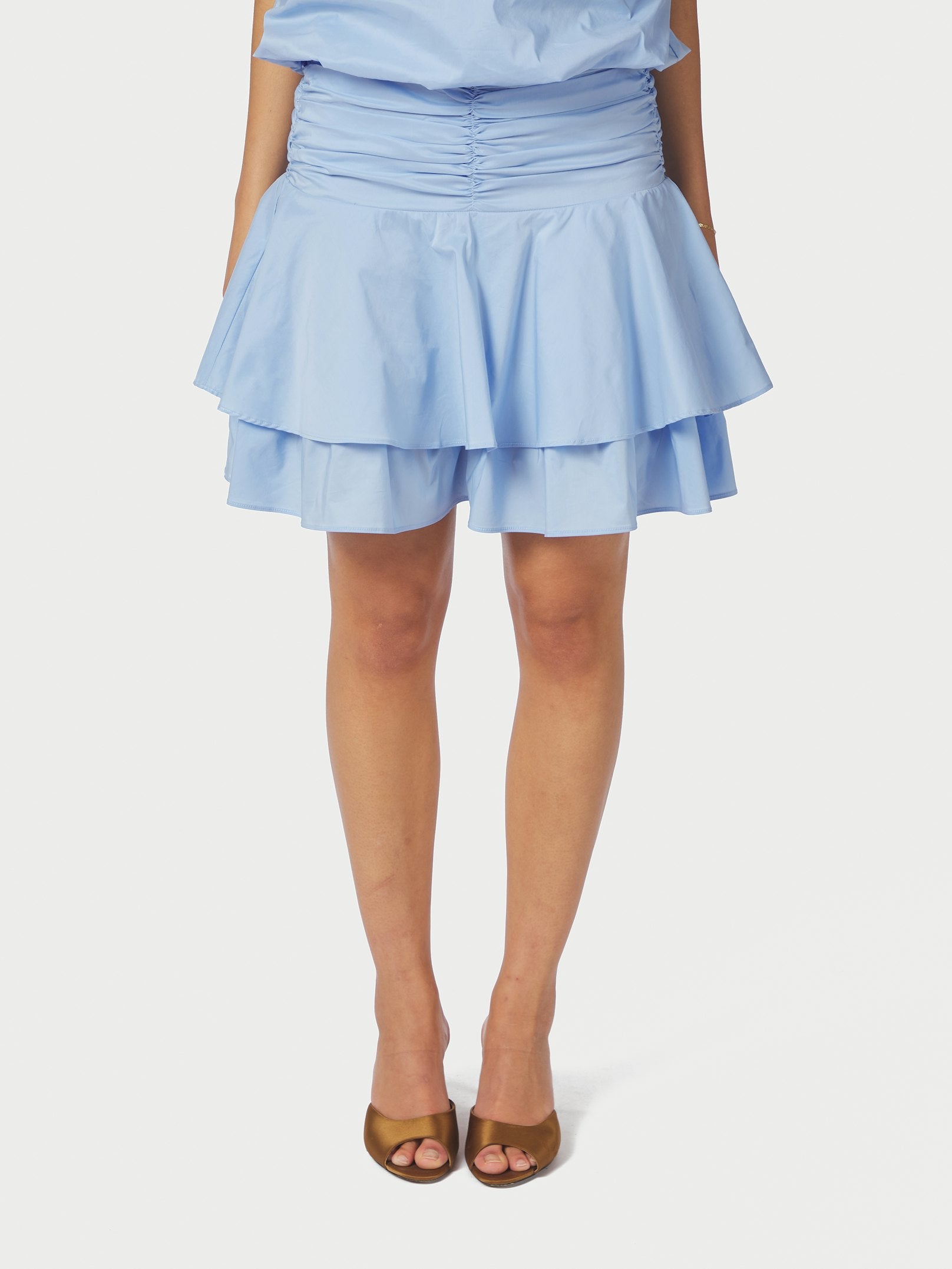 JANIE POPLIN SKIRT 145 LIGHT BLUE
