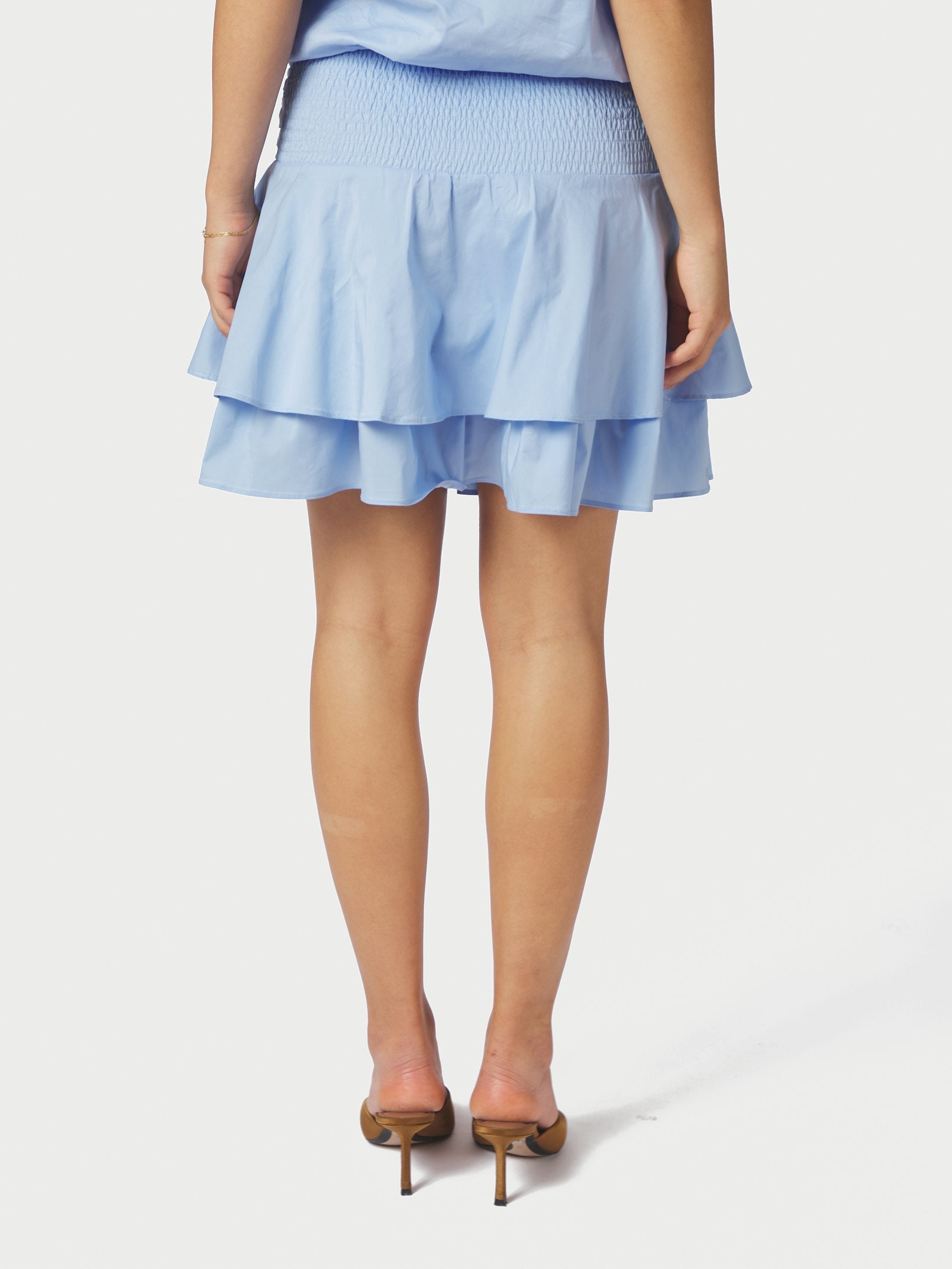 JANIE POPLIN SKIRT 145 LIGHT BLUE