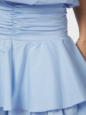 JANIE POPLIN SKIRT 145 LIGHT BLUE