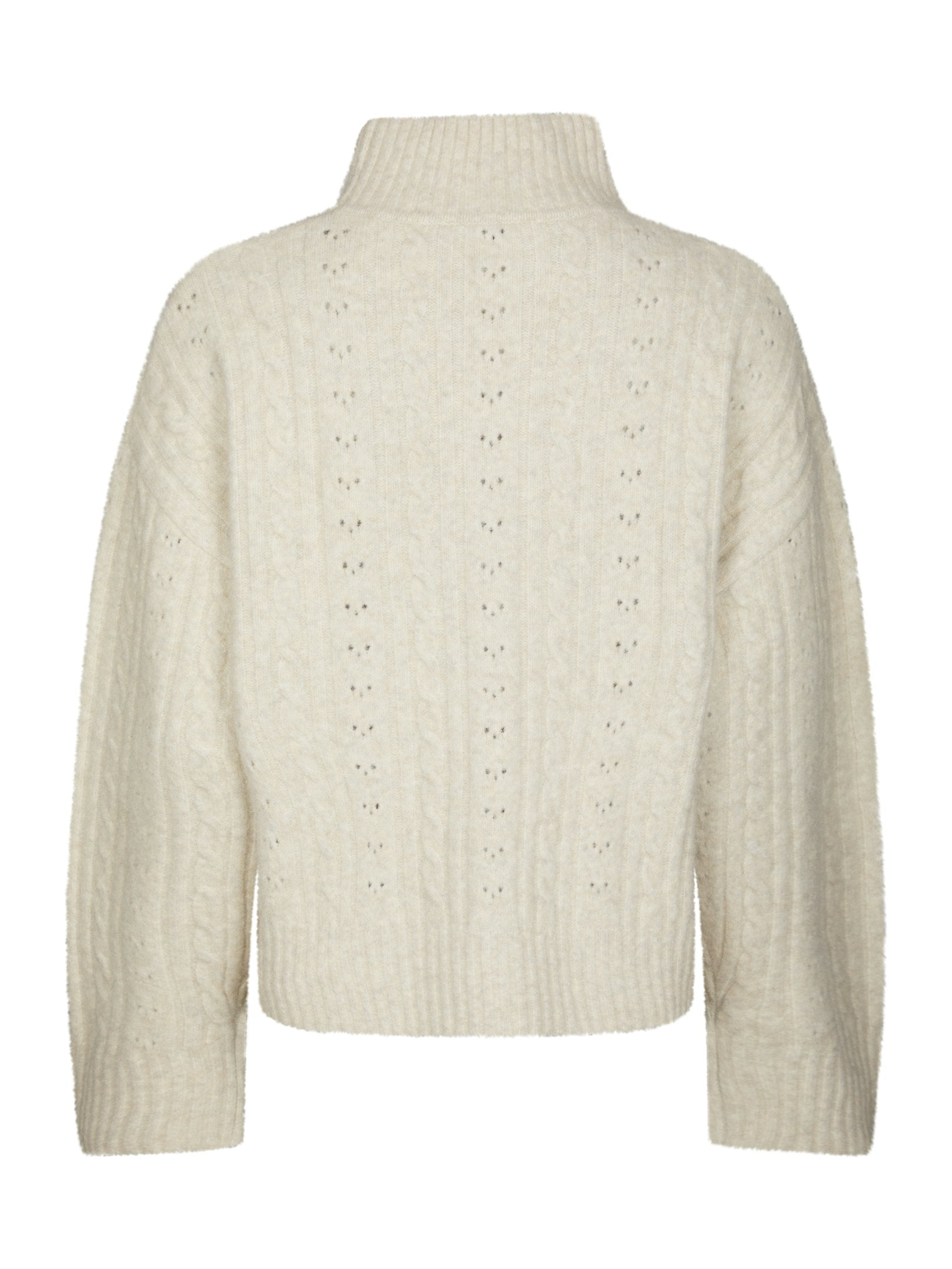 Anda Cable Knit Blouse – IVORY