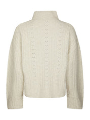 Anda Cable Knit Blouse – IVORY