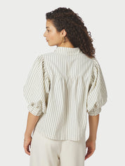 Etta Slim Stripe Shirt – 121 OFFWHITE