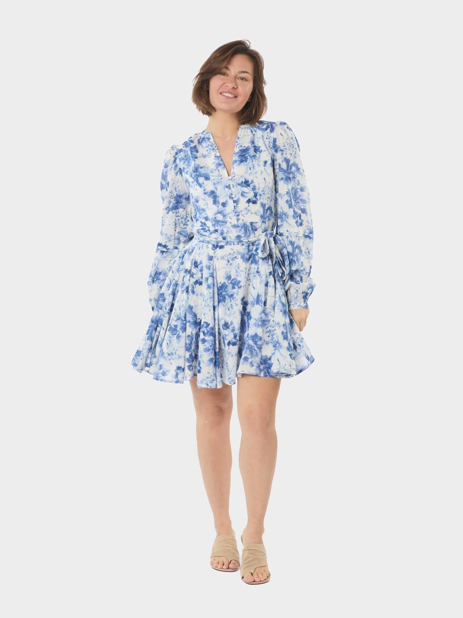 MARISE PRINT DRESS 145 LIGHT BLUE