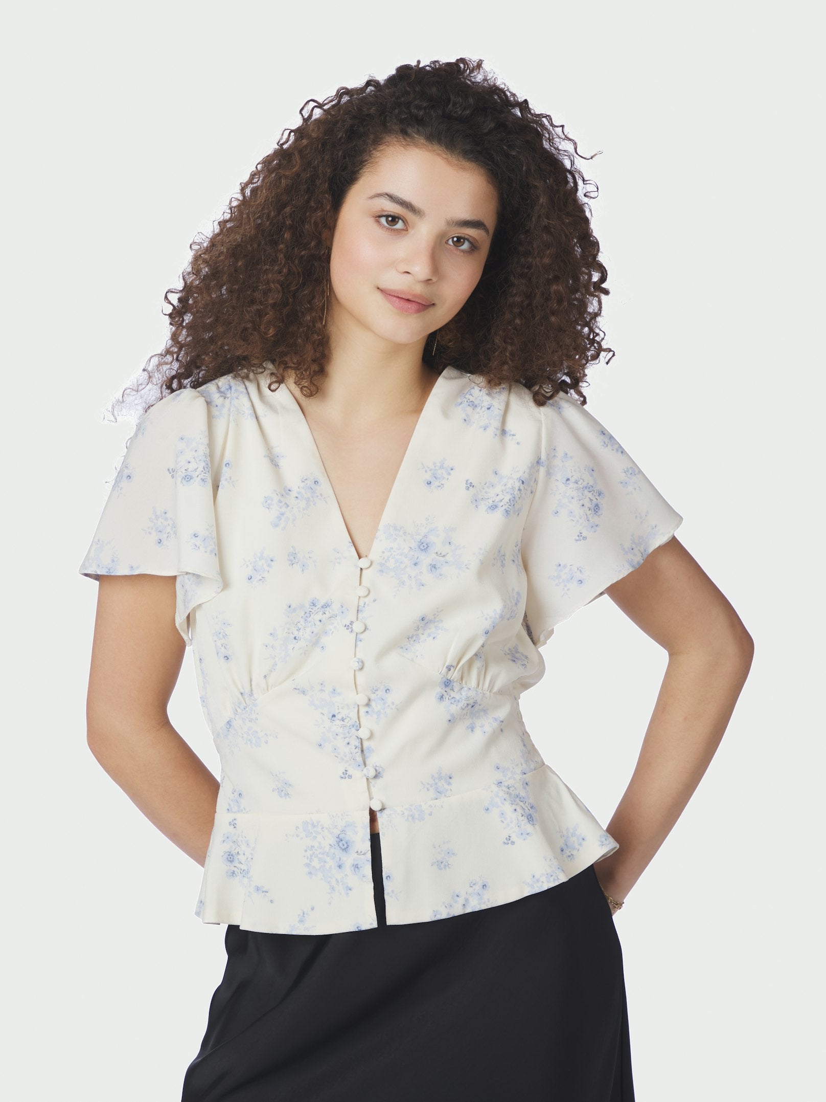 Jasmin Delicate Flower Blouse – 122 CREME