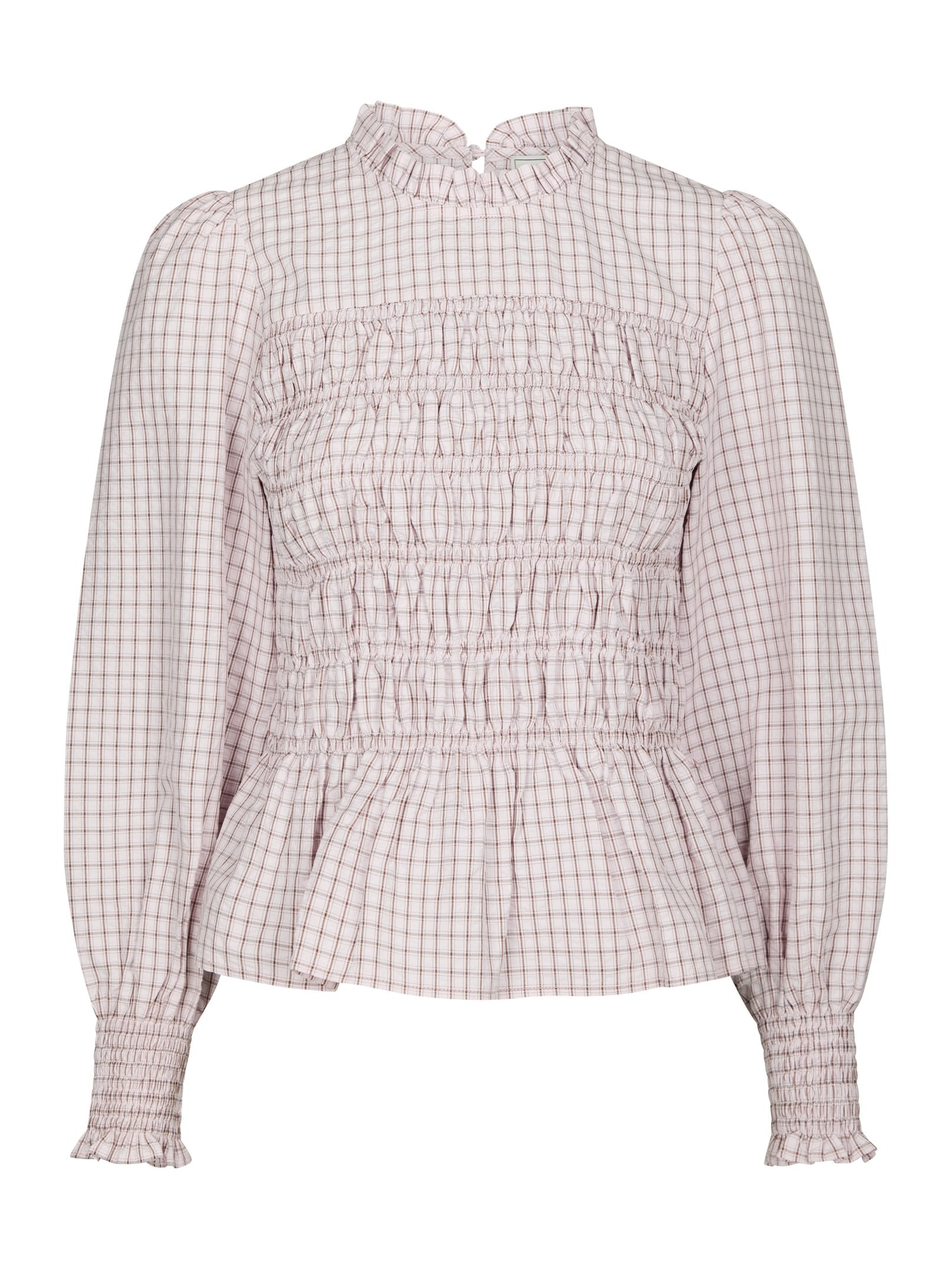 POSSA MINI CHECK BLOUSE 754 LIGHT PINK