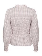 POSSA MINI CHECK BLOUSE 754 LIGHT PINK