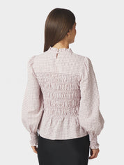 POSSA MINI CHECK BLOUSE 754 LIGHT PINK