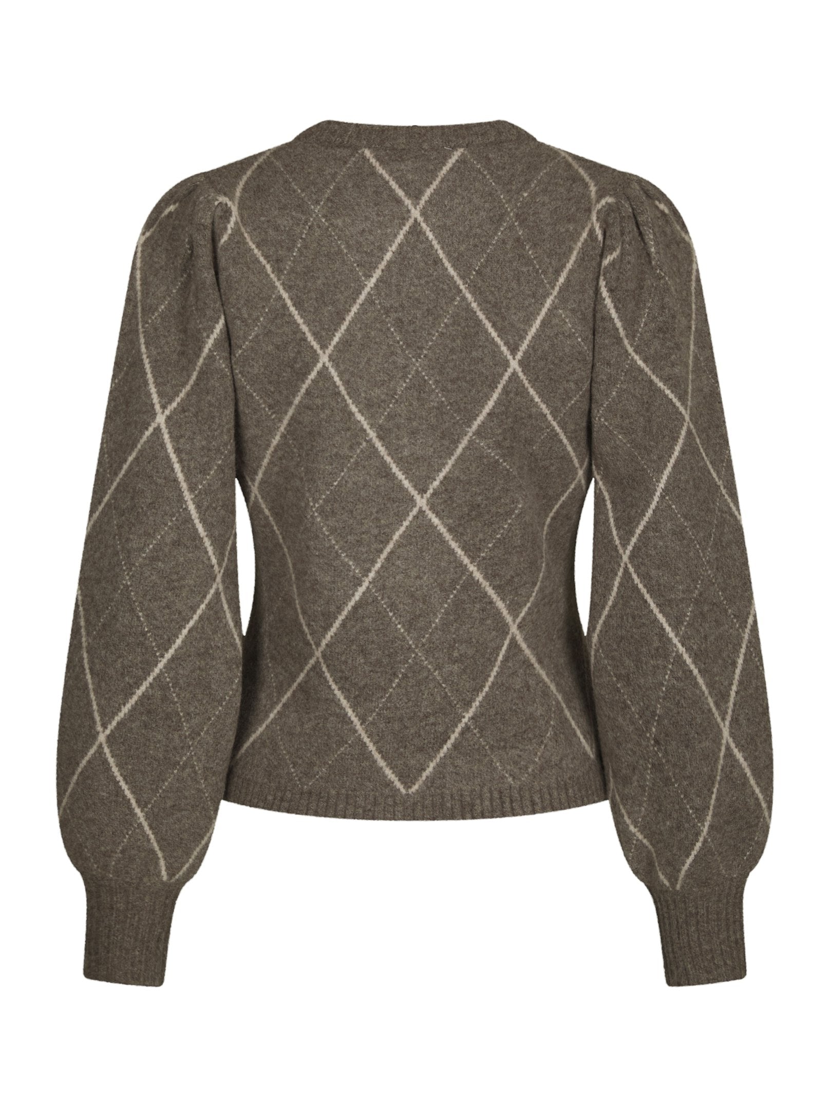 Koteas Check Knit Cardigan – 214 TAUPE