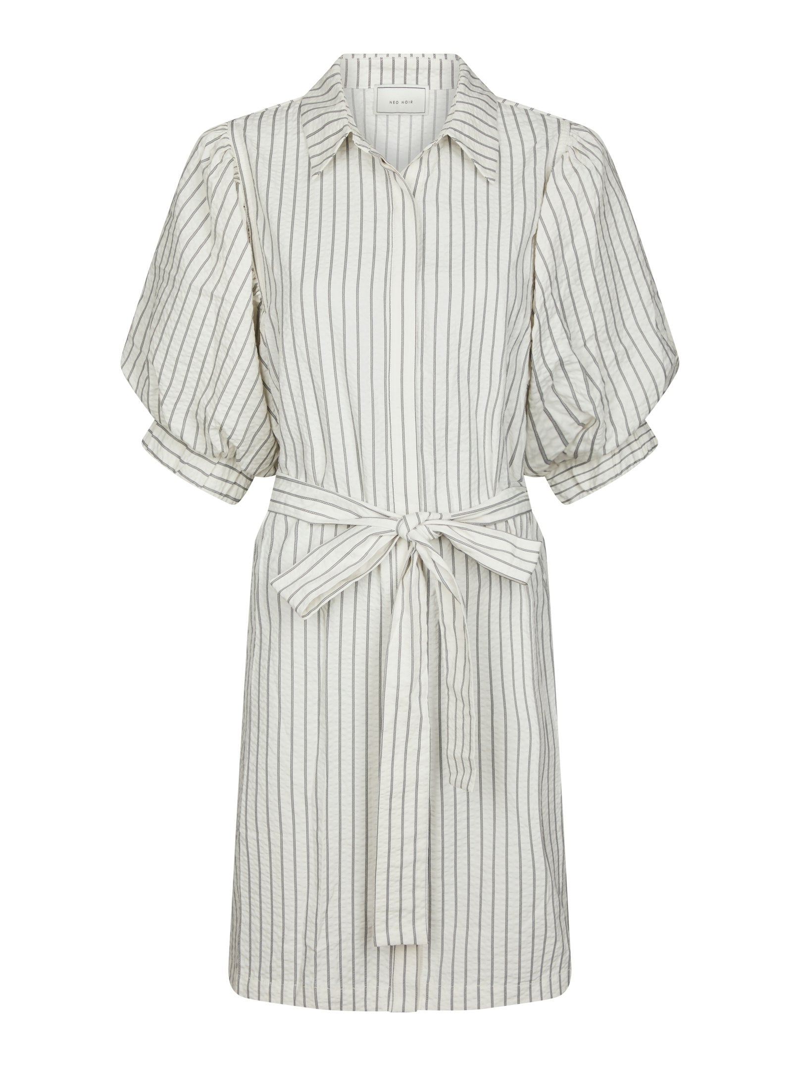 SERENE SLIM STRIPE DRESS 121 OFF WHITE