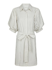 SERENE SLIM STRIPE DRESS 121 OFF WHITE
